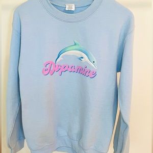 Dopamine Dolphin Blue Sweatshirt (S)